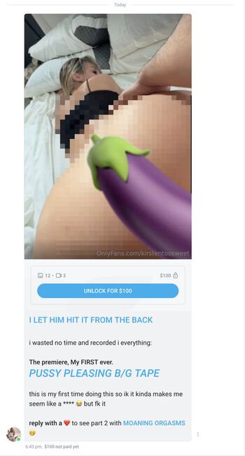 🔥 Kirstentoosweet leaked private photo uncensored full